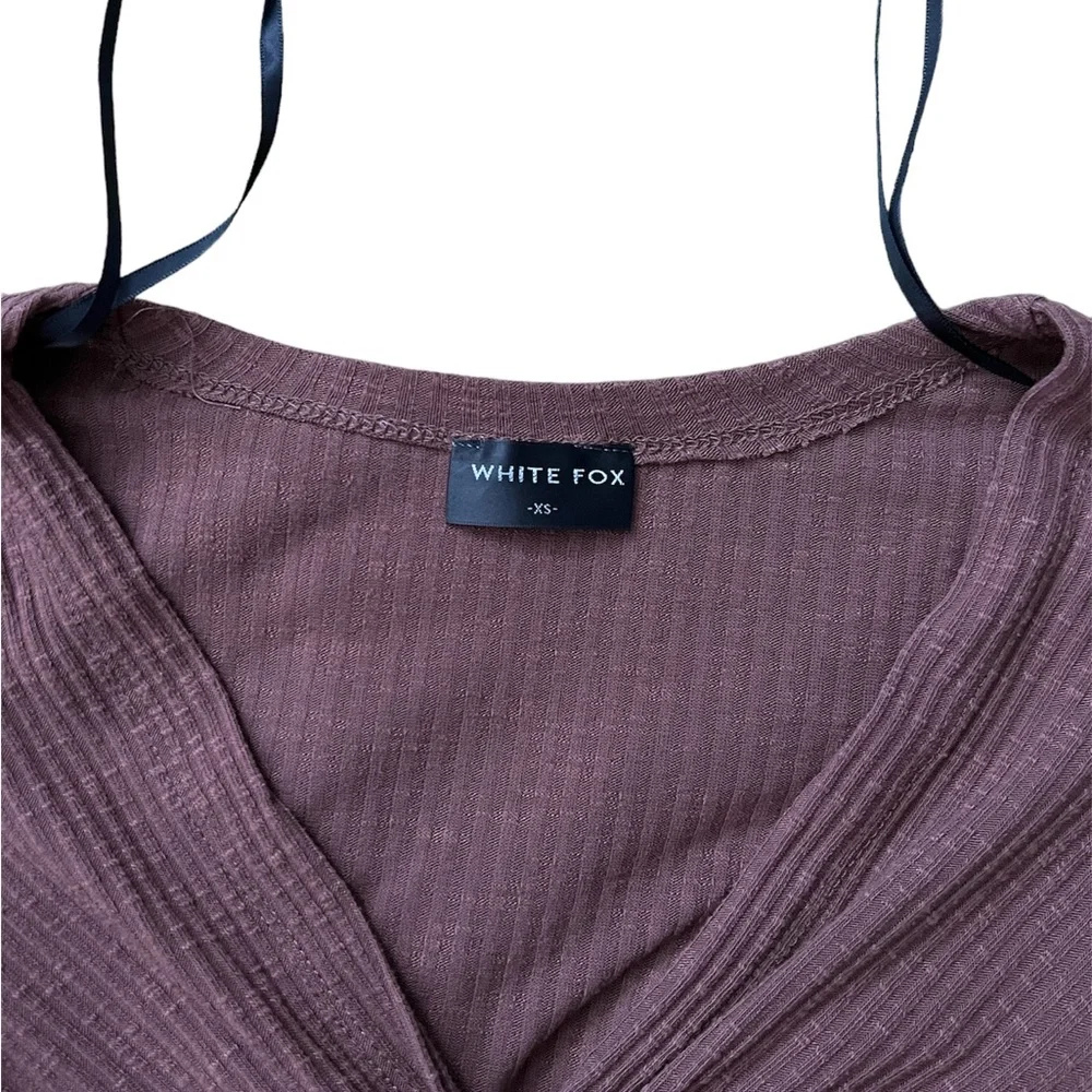 White Fox Boutique “In Motion” Long Sleeve Crop (Brown) Size XS - Picture 3 of 4